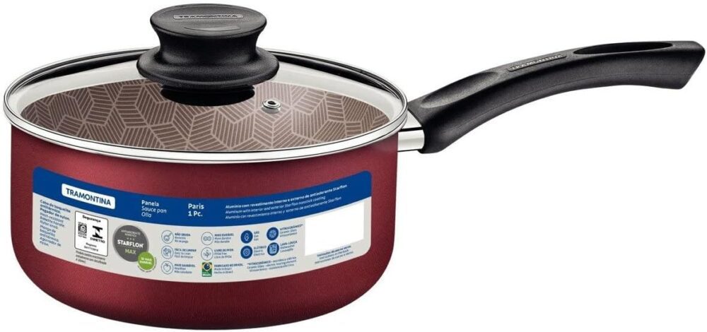 Panela Tramontina Alumínio Antiaderente Paris 22cm Vermelho - Image 4