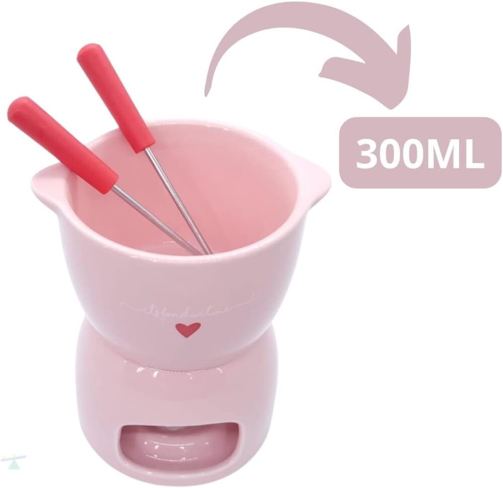 Conjunto para Fondue de Porcelana Hauskraft Lamour Rosa 5 Pe... - Image 3