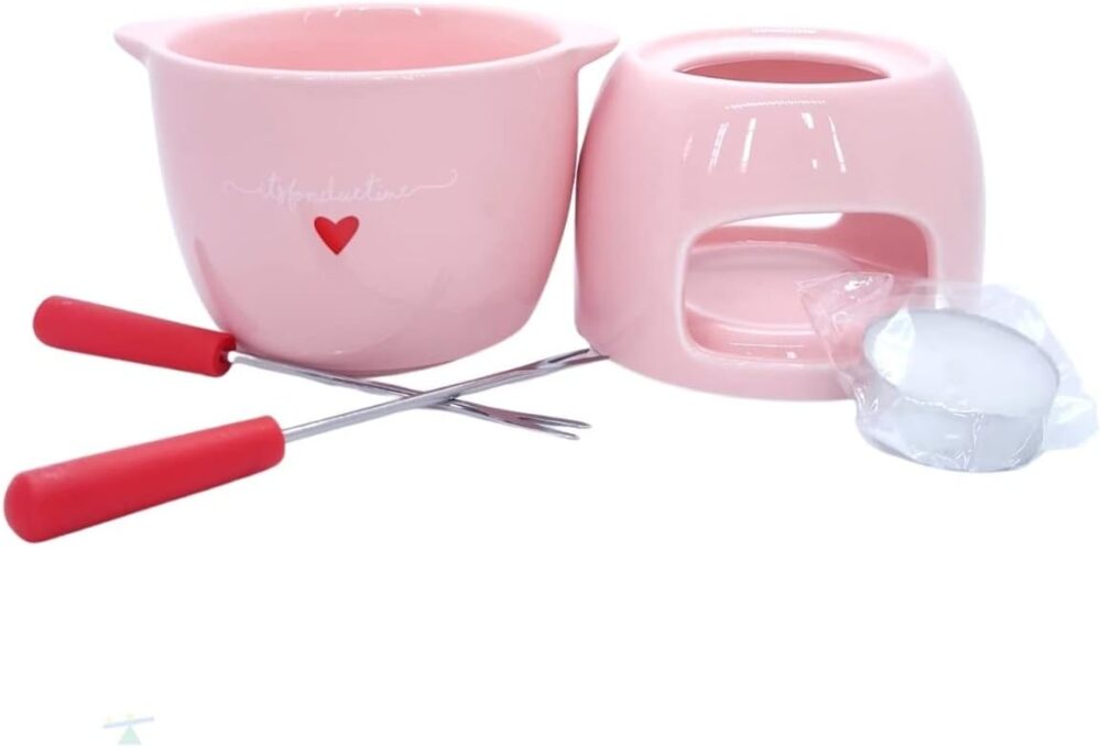 Conjunto para Fondue de Porcelana Hauskraft Lamour Rosa 5 Pe... - Image 4