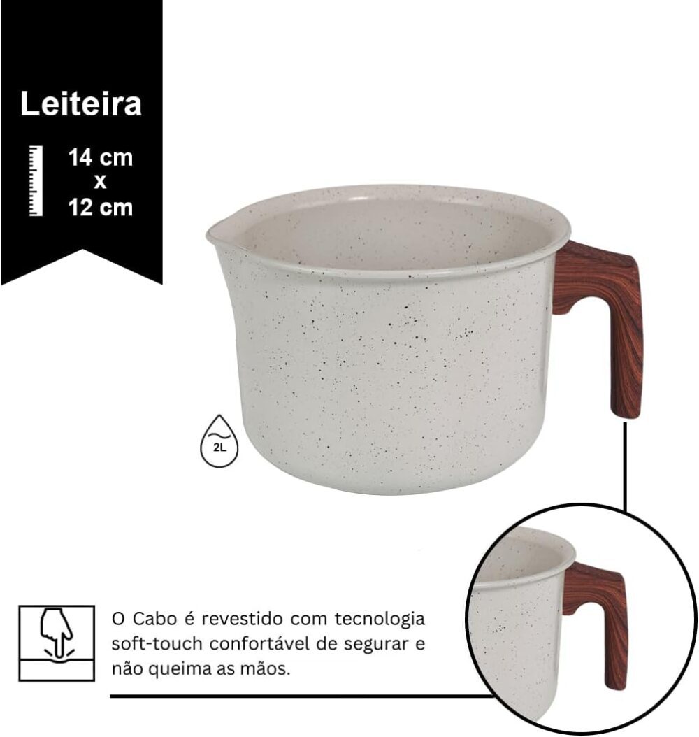 Conjunto Jogo de Panelas Cerâmica 10 Peças Fogão Indução Pra... - Image 6