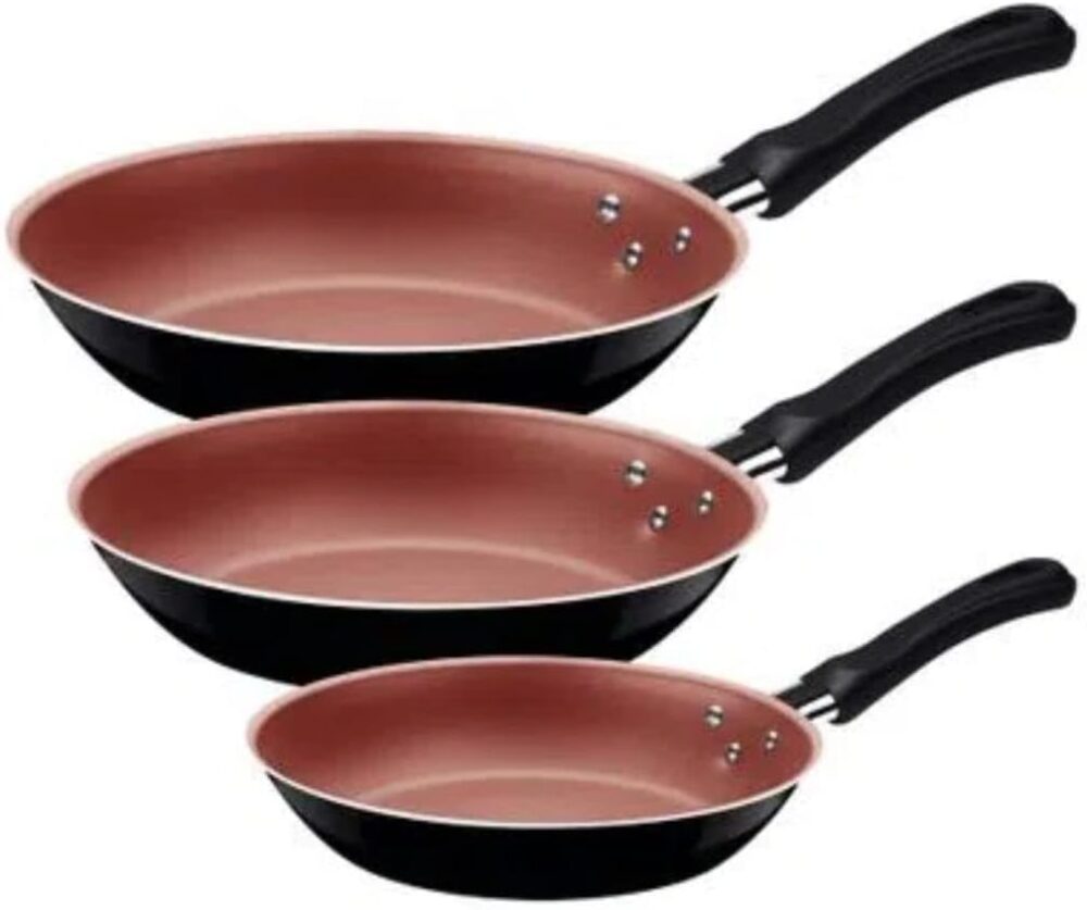 Tramontina JOGO FRIGIDEIRAS 3PCS CARIBE PRETO - SORTIDOS DE ...