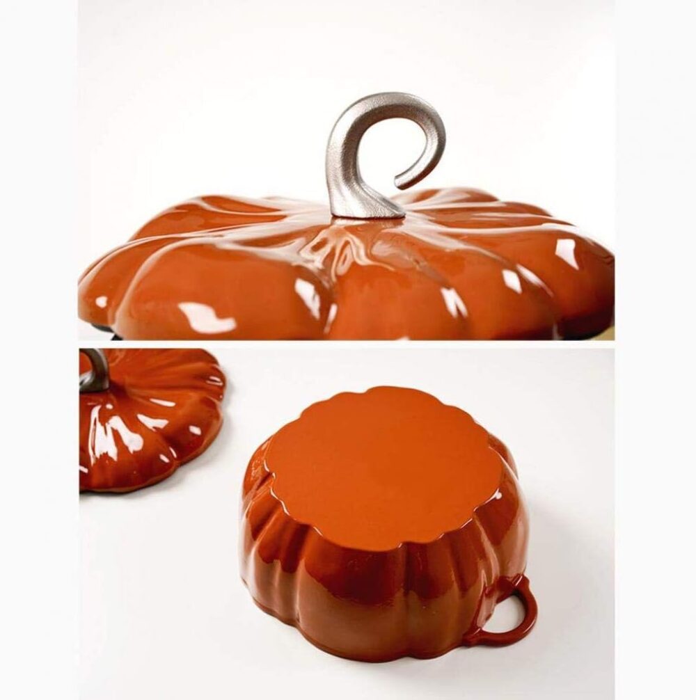 MYYINGBIN Panela esmaltada de ferro fundido de abóbora de 24... - Image 5