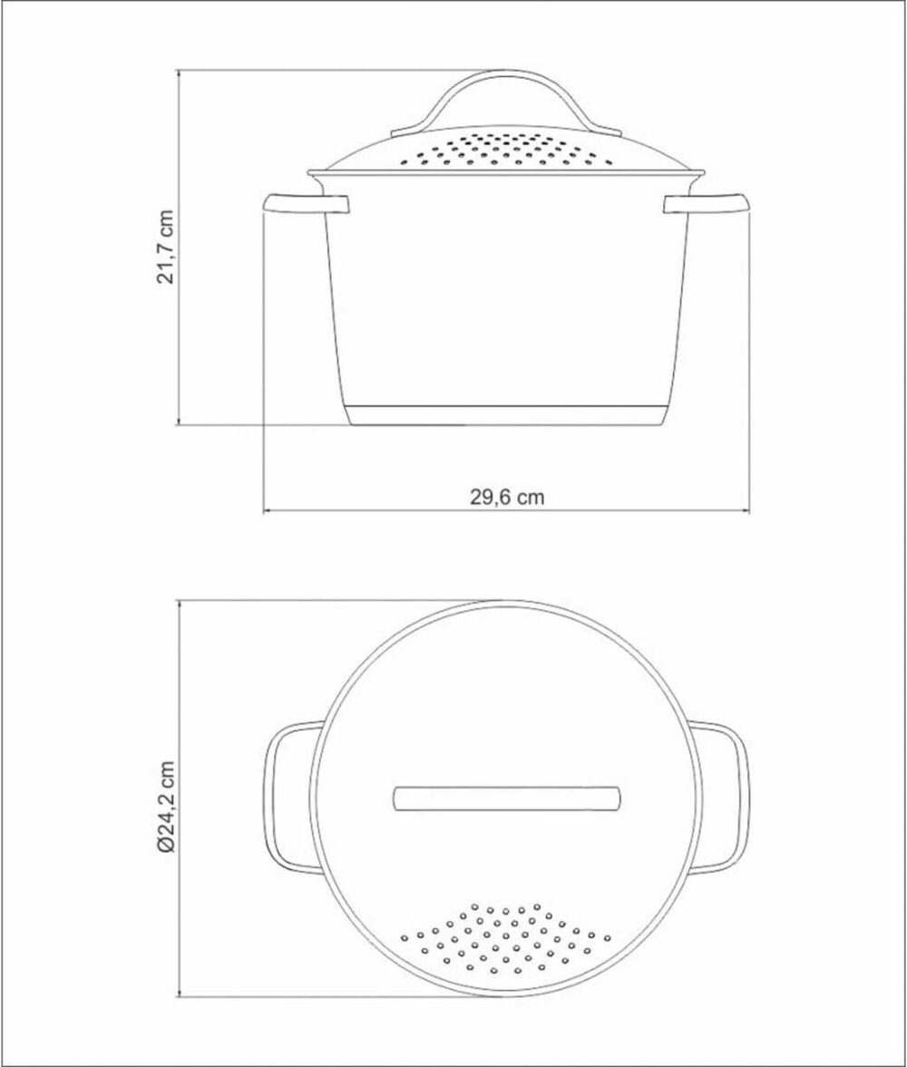Espagueteira com Fundo Triplo Tramontina Inox 22Cm, ESPAGUET... - Image 4