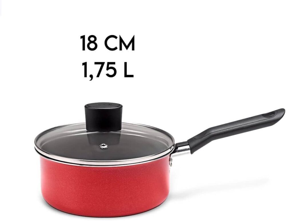 Jogo de Panelas Garlic, 3 Peças, Vermelho, Brinox - Image 5