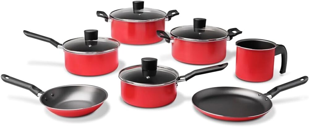 Jogo de Panelas 7 Peças Garlic, Vermelho, Brinox - Image 3