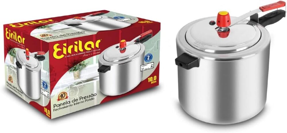 Panela de Pressão Eirilar 386 Polida 10L