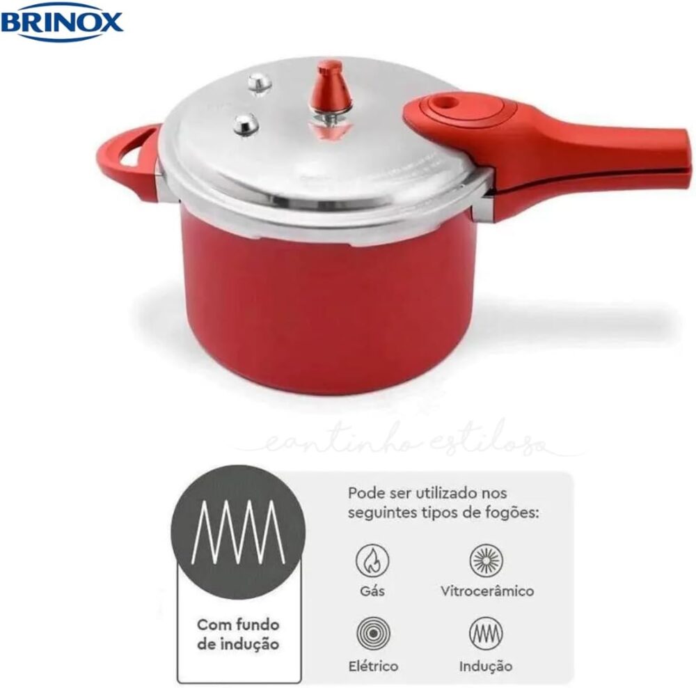 Panela de Pressão Cerâmica Life Pressure C/Indução 4,2L Carm... - Image 5