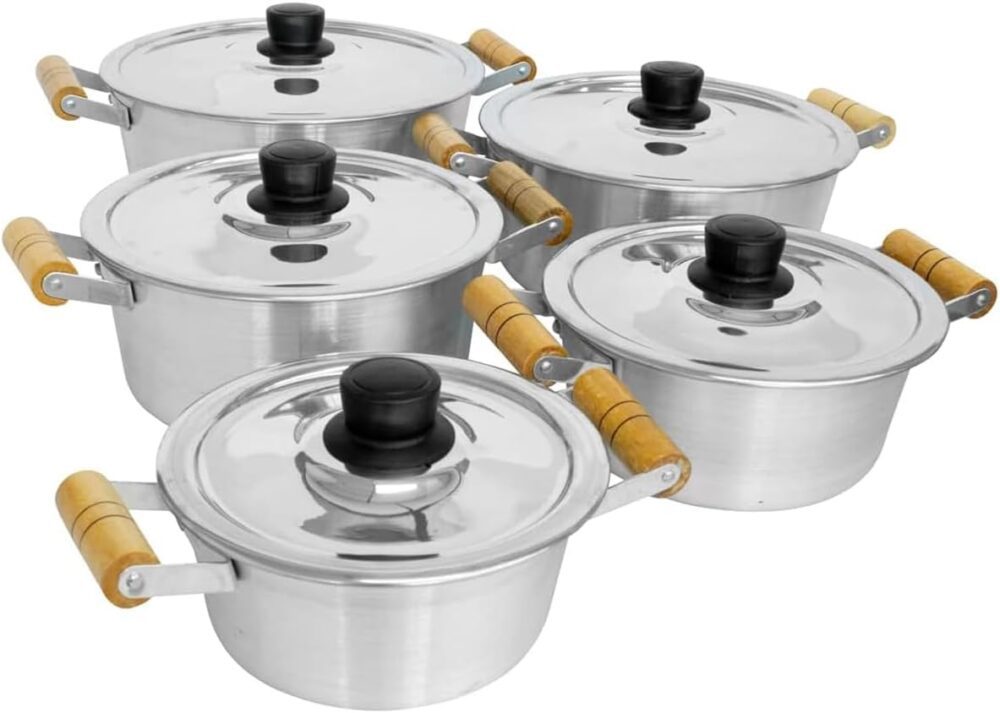 Jogo De Panelas Aluminio Batido Grosso Conjunto 5 Caçarolas - Image 2