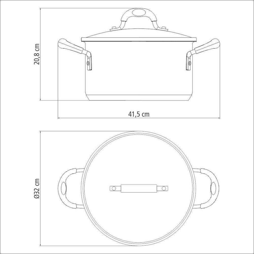Caçarola Rasa Aço Inox 30 cm Solar Silicone Tramontina - Image 3