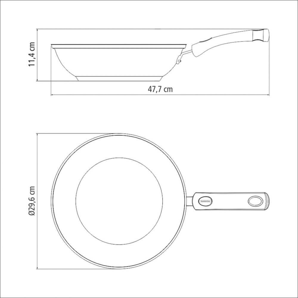 Panela Wok Tramontina Inox Antiaderente Solar Silicone 28cm,... - Image 4