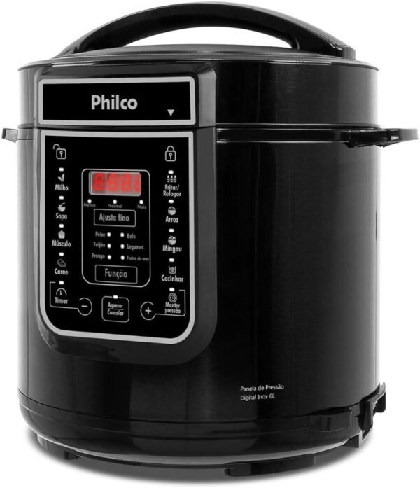 Panela de pressão, Digital inox Ppp01p, 6L, Preto, 110v, Phi... - Image 4