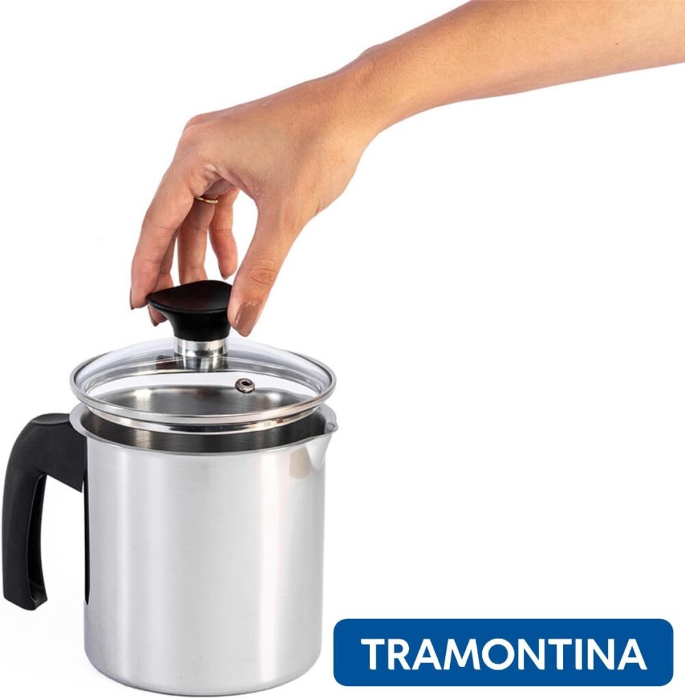 Fervedor Tramontina Allegra Indução Em Inox 12cm Com Tampa - Image 3