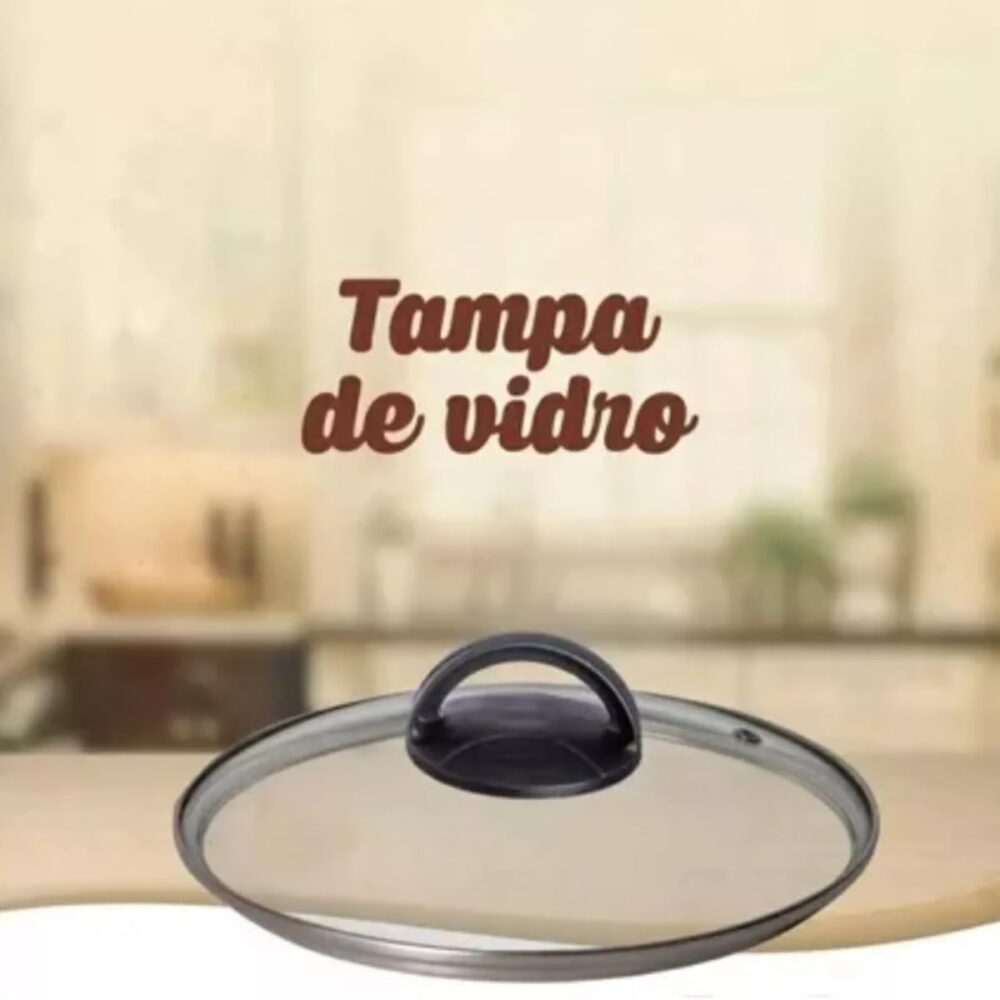 Panela 3 Em 1 Tampa de Vidro Forma Pudim Banho Maria Cozimen... - Image 8