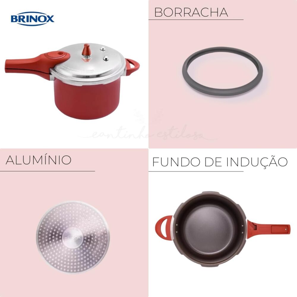 Panela de Pressão Cerâmica Life Pressure C/Indução 4,2L Carm... - Image 4