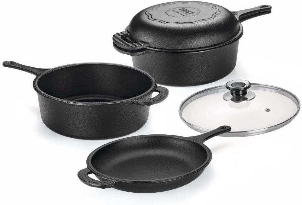 Conjunto Caçarola e Frigideira Multiuso 3,5L / 260 mm - Alça...