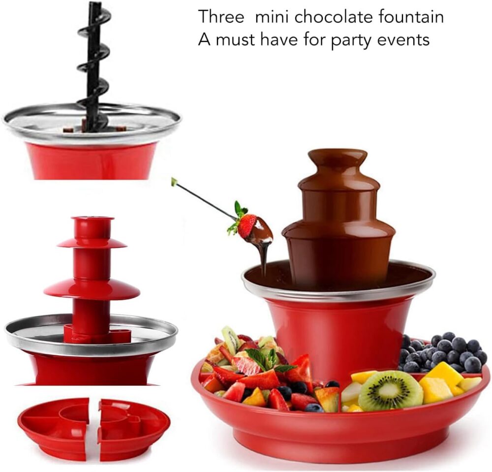 Máquina de Fonte de Chocolate para Festas Conjunto de Fondue... - Image 4