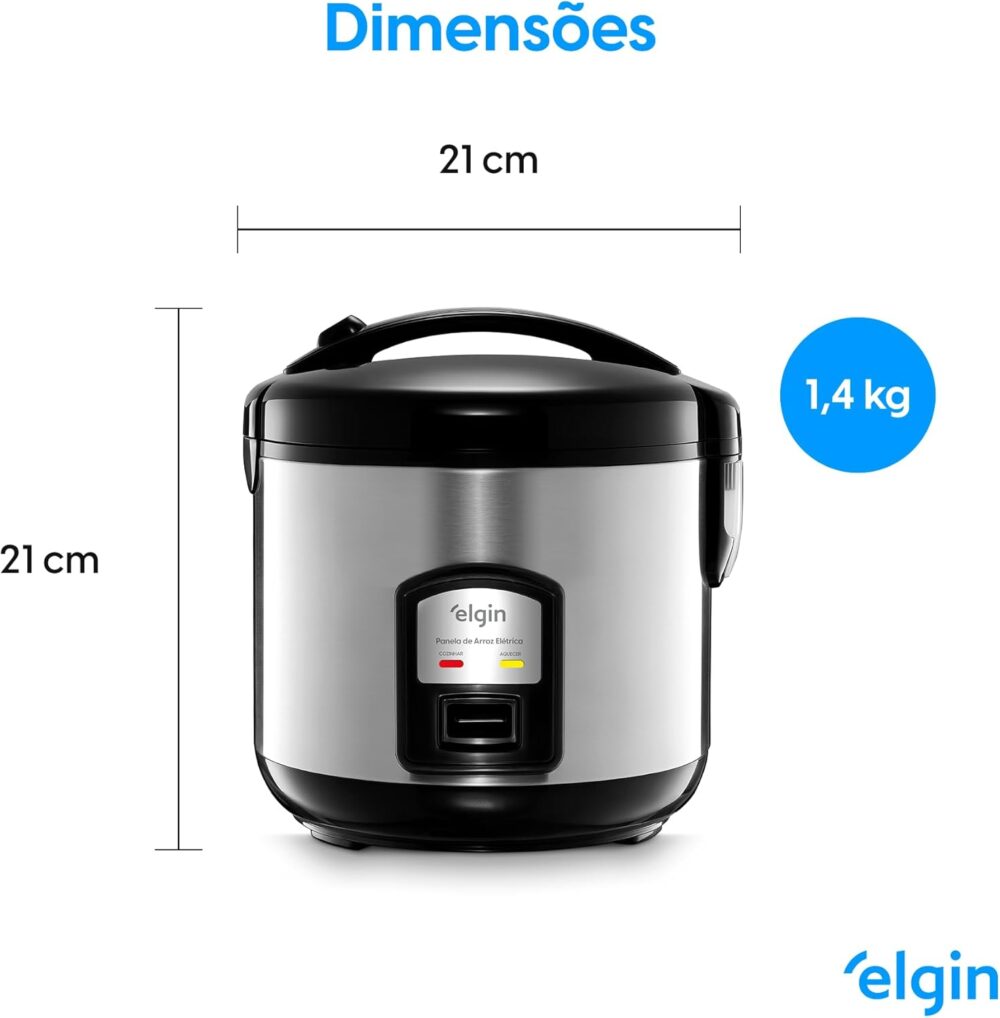 Panela de Arroz Elétrica Gran Rizzo 700W Elgin Antiaderente ... - Image 7