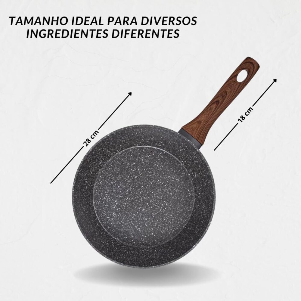 Frigideira Antiaderente 28cm em Alumínio com Revestimento Ce... - Image 3