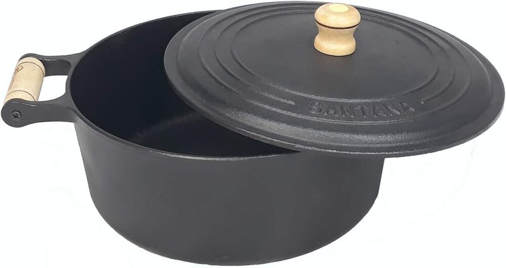 Panela Caçarola De Ferro Fundido e Cabo De Madeira 1.6l Ø 17... - Image 4