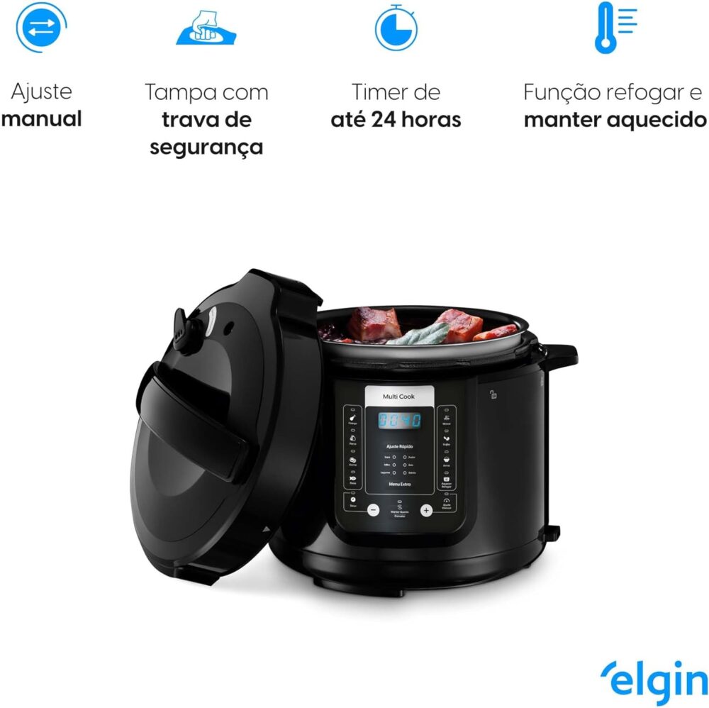 Panela de Pressão Digital Elétrica Multi Cook 5 Litros 110V ... - Image 3