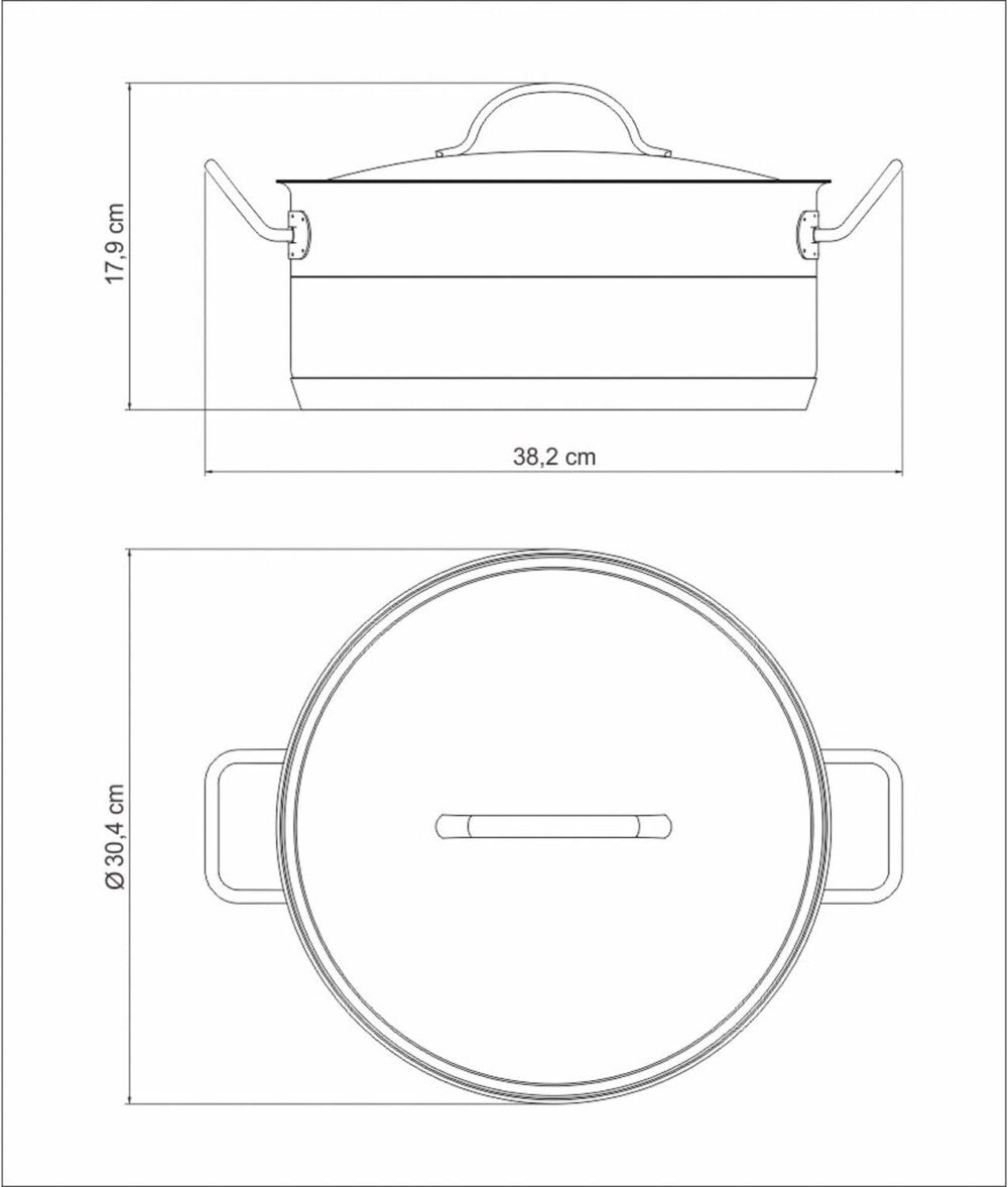 Caçarola Rasa Professional Aço Inox 62623280 Tramontina - Image 6