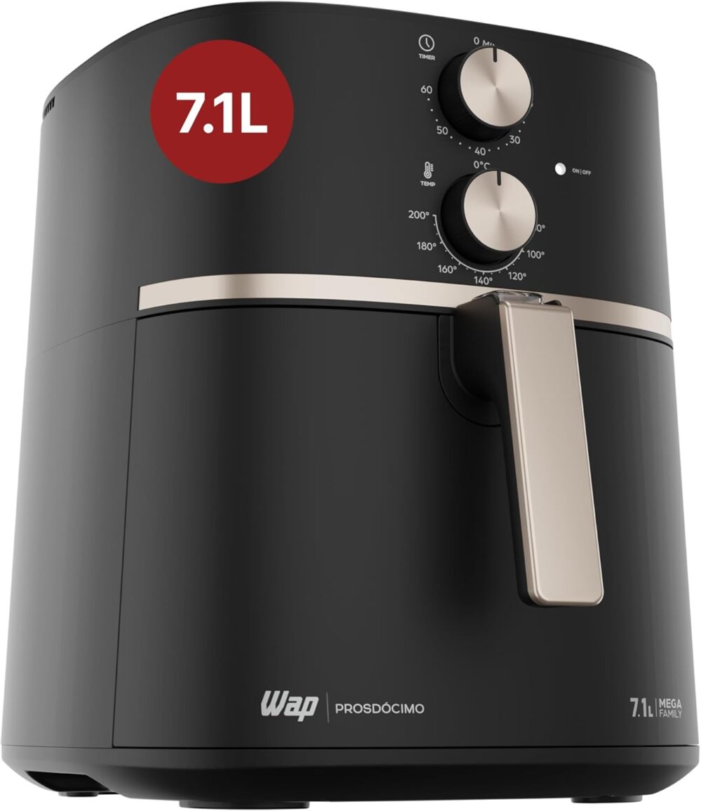 WAP Fritadeira Elétrica Air Fryer 7,1 Litros Cesto e Grelha ...