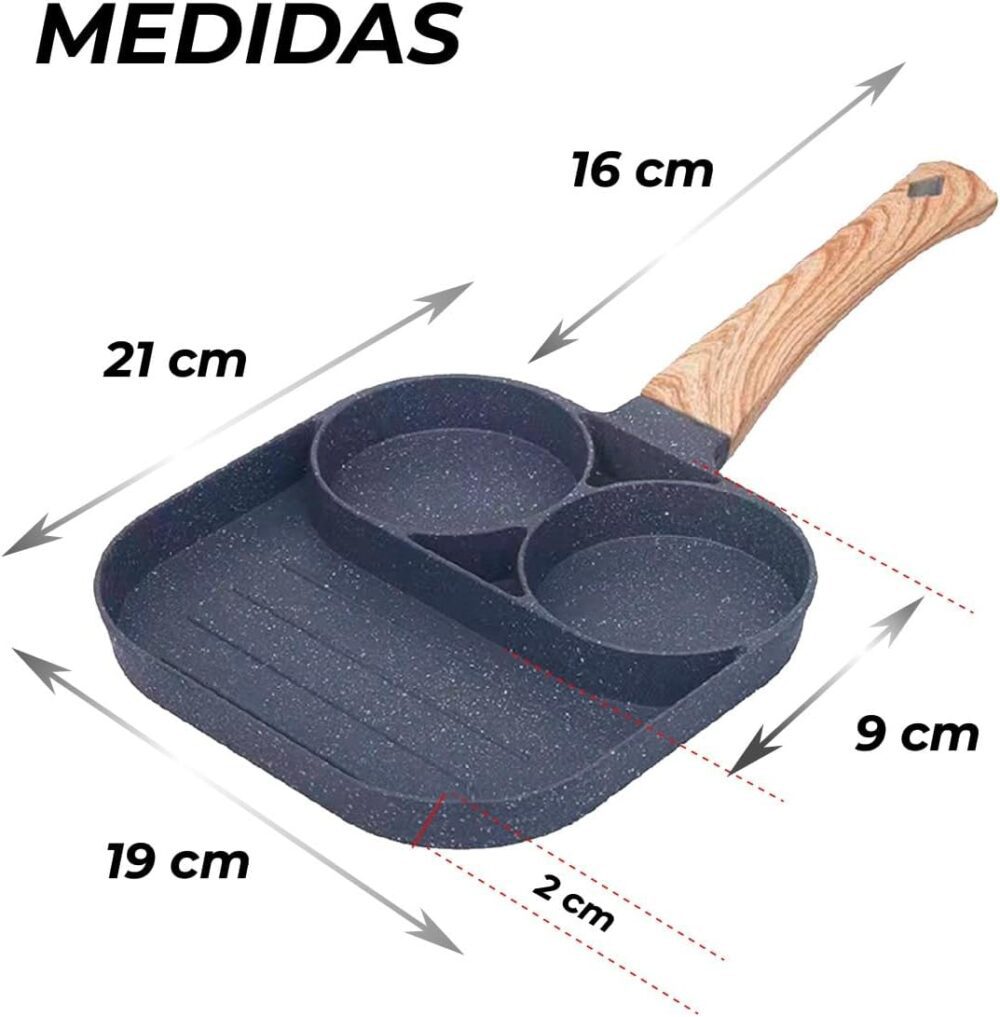 Frigideira Antiaderente 3 Em 1 Indução E Fogão Tradicional -... - Image 2