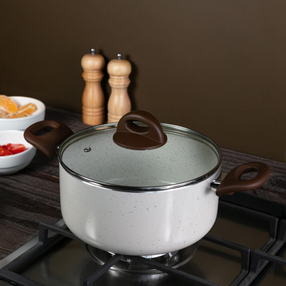 Jogo De Panelas 7 Peças Brinox Ceramic Life Vanilla - Image 2