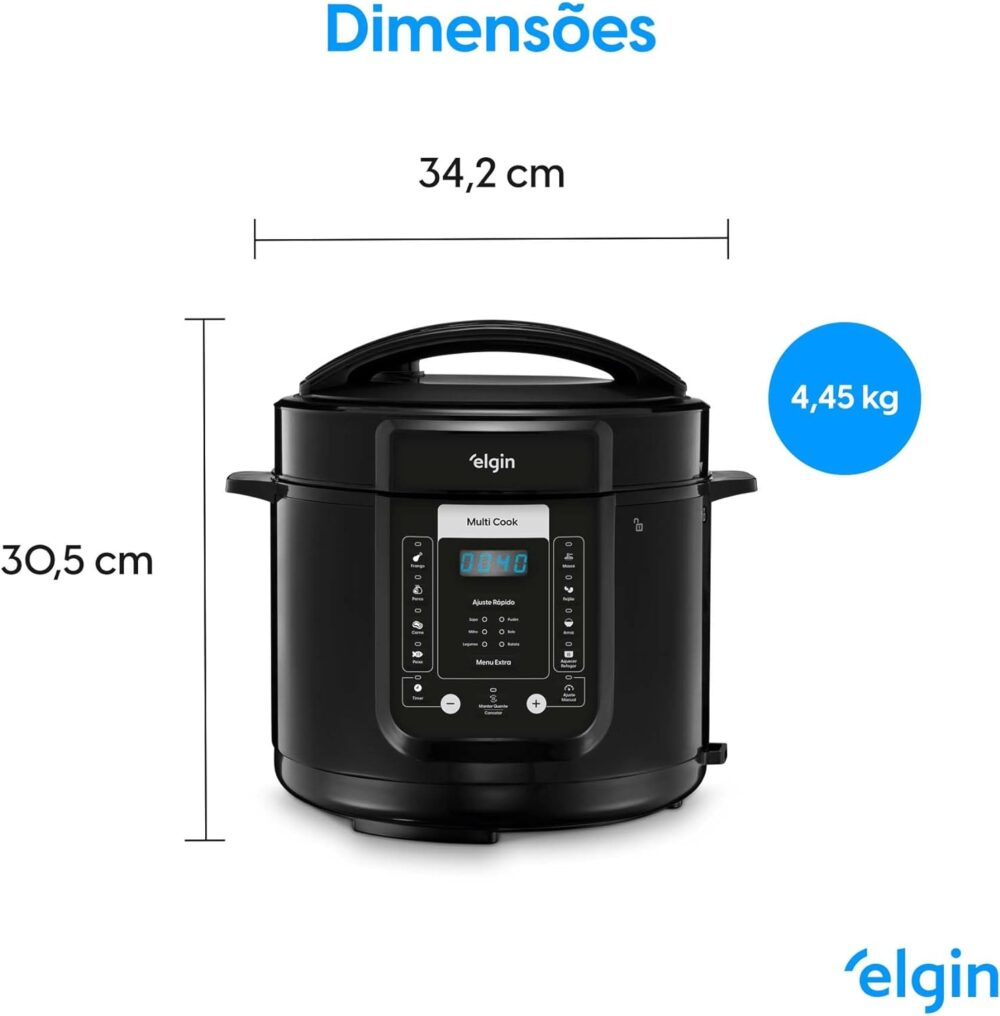 Panela de Pressão Digital Elétrica Multi Cook 5 Litros 110V ... - Image 6