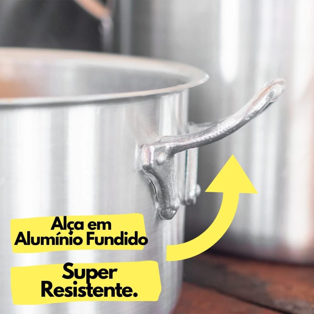 Jogo de Caçarolas Nº 26 28 30 em Alumínio para uso Hotéis Ba... - Image 7
