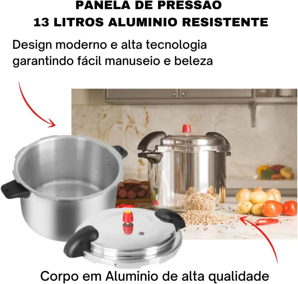 Panela Pressão Profissional, Eirilar, 905, Aluminio Polido, ... - Image 2