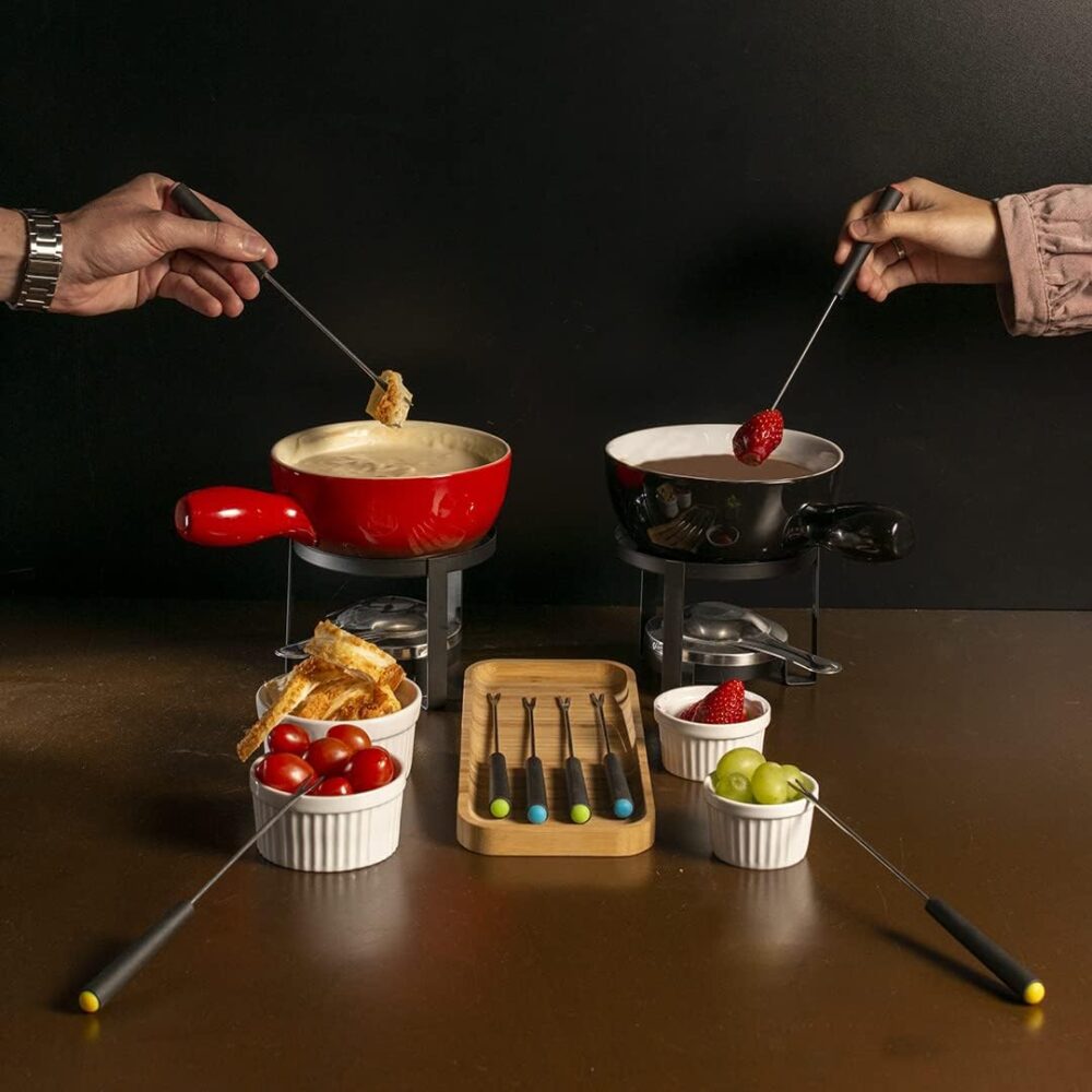 LYOR - Aparelho de Fondue 8 Peças para Queijo de Ferro com P... - Image 4