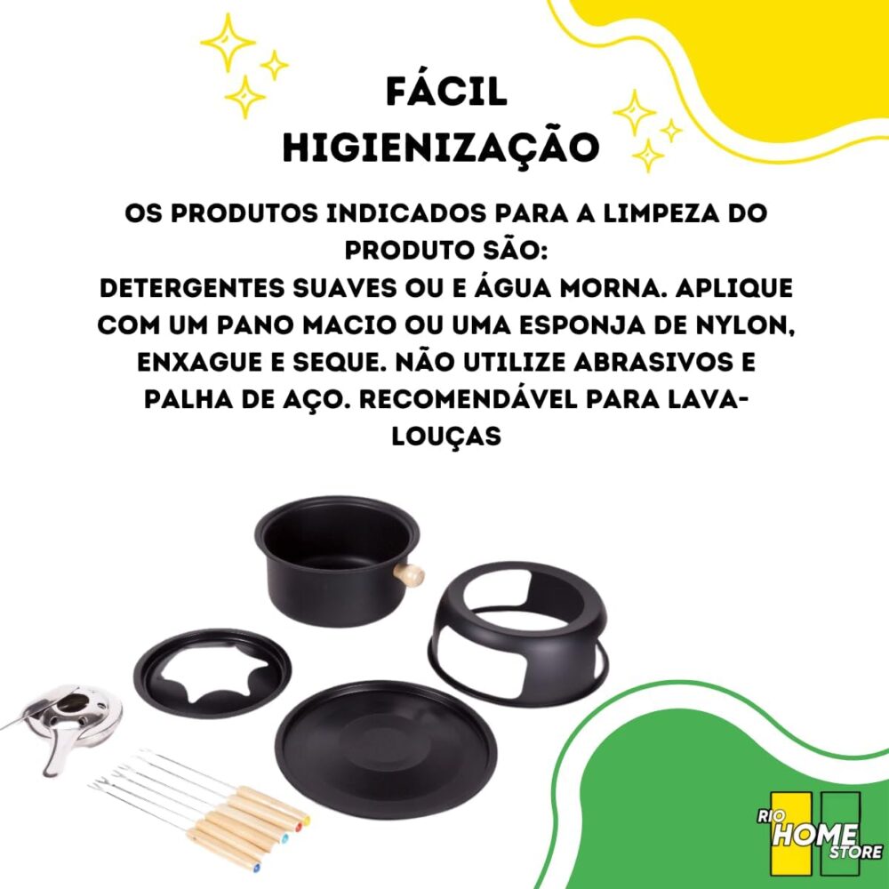 Kit Jogo Panela Conjunto Fondue 11 Peças Aço Inox e Madeira ... - Image 4