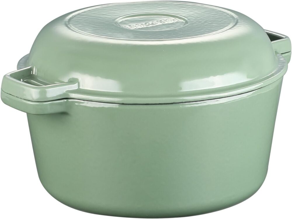 Forno holandês de ferro fundido esmaltado de 5,5 L, forno ho...