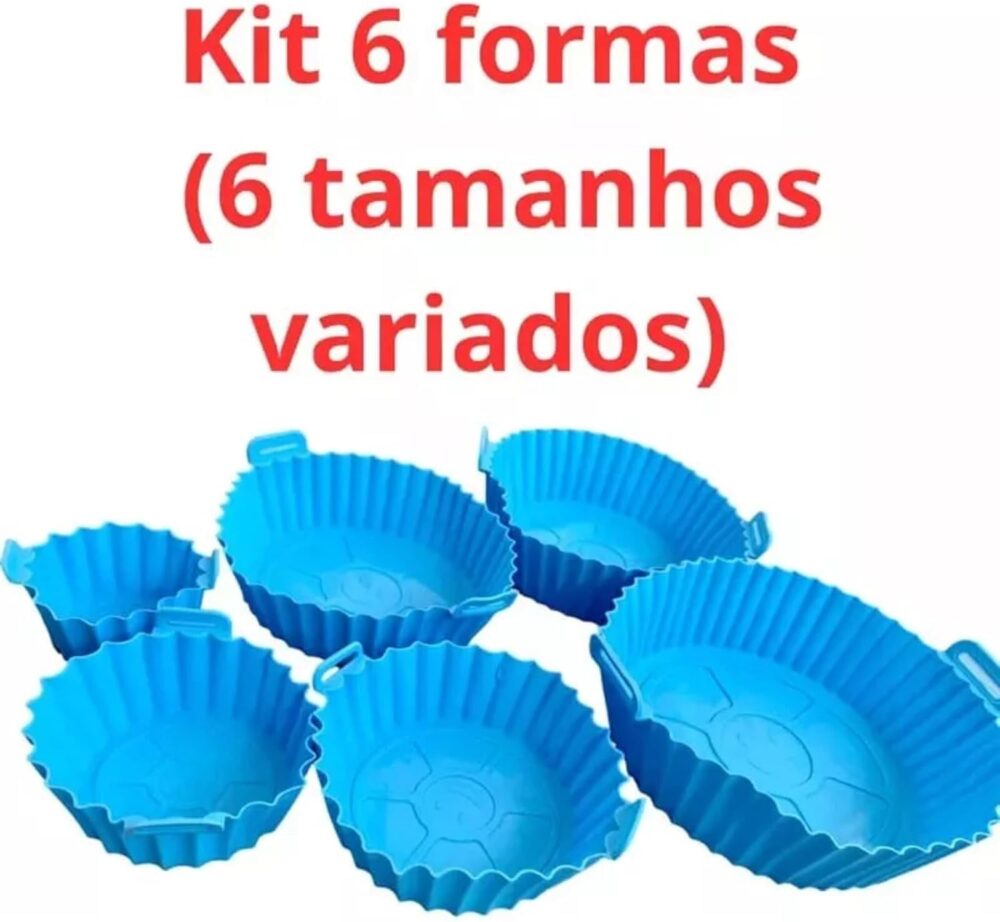 Kit Com 6 Formas de Silicone Reutilizável Cesta Redonda de S... - Image 2