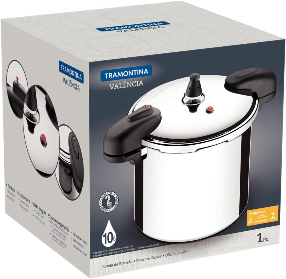 Panela Pressão 10L 24Cm Polida Valencia, Tramontina, 2056402... - Image 4