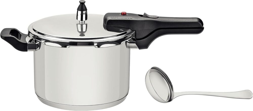 Panela de Pressão Tramontina 4,5L Brava Aço Inox 20cm + Conc...