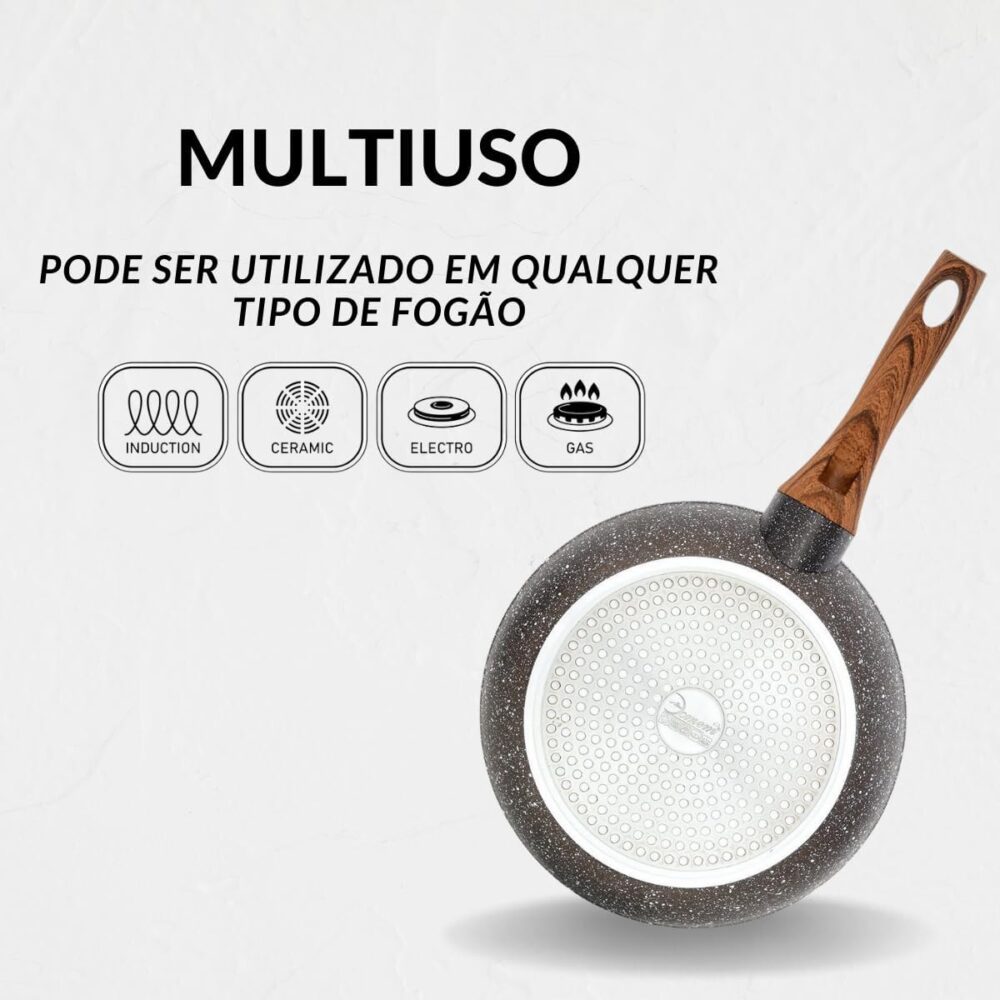 Frigideira Antiaderente 28cm em Alumínio com Revestimento Ce... - Image 2