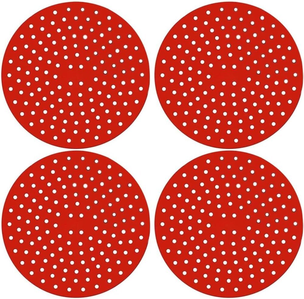 Almofada Silicone Para Fogão de Indução Kit 4 Peças Vermelho