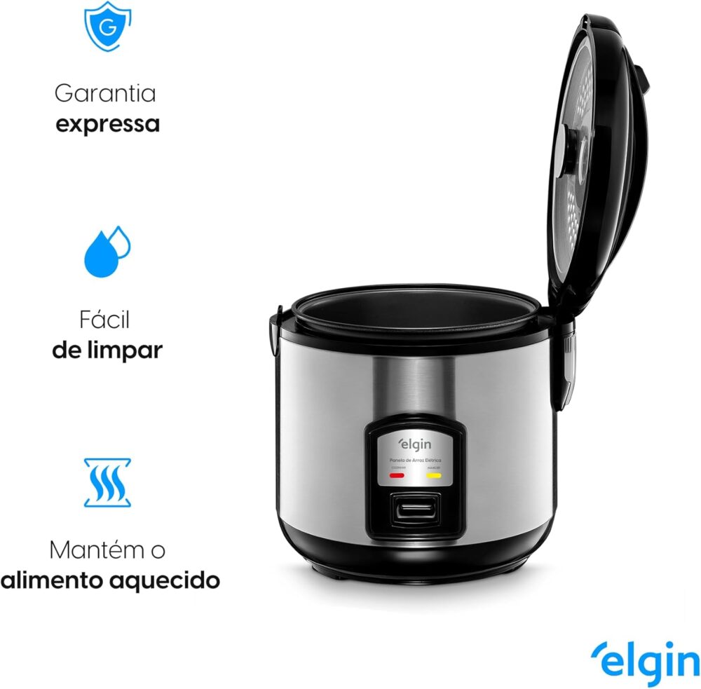 Panela de Arroz Elétrica Gran Rizzo 700W Elgin Antiaderente ... - Image 5