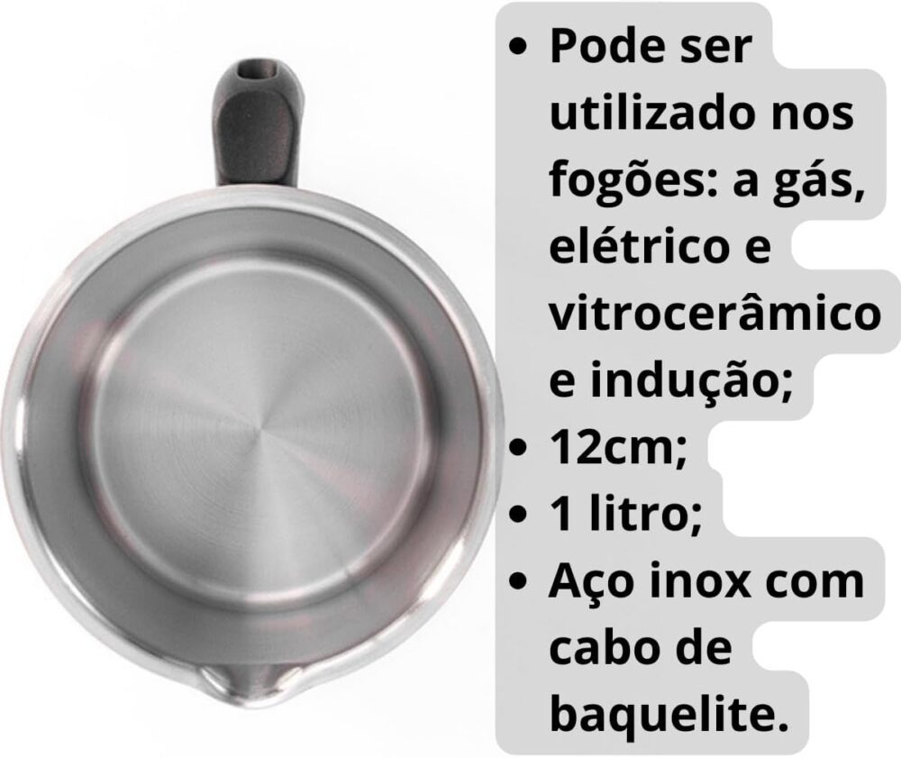 Fervedor Tramontina Allegra Indução Em Inox 12cm Com Tampa - Image 2
