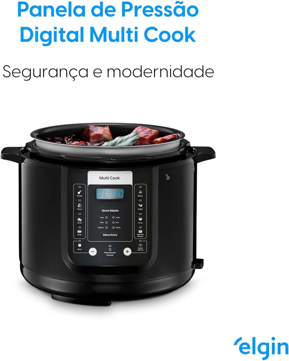 Panela de Pressão Digital Elétrica Multi Cook 5 Litros 110V ... - Image 2