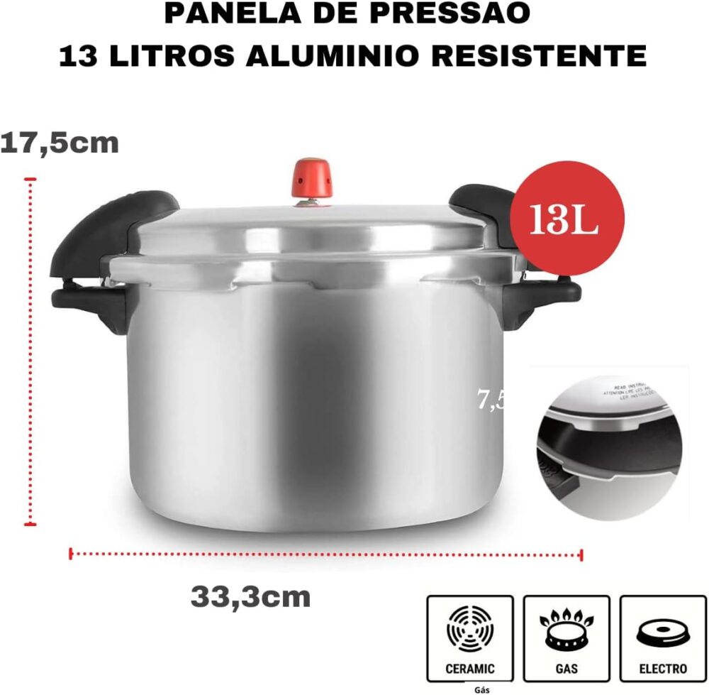 Panela Pressão Profissional, Eirilar, 905, Aluminio Polido, ... - Image 3