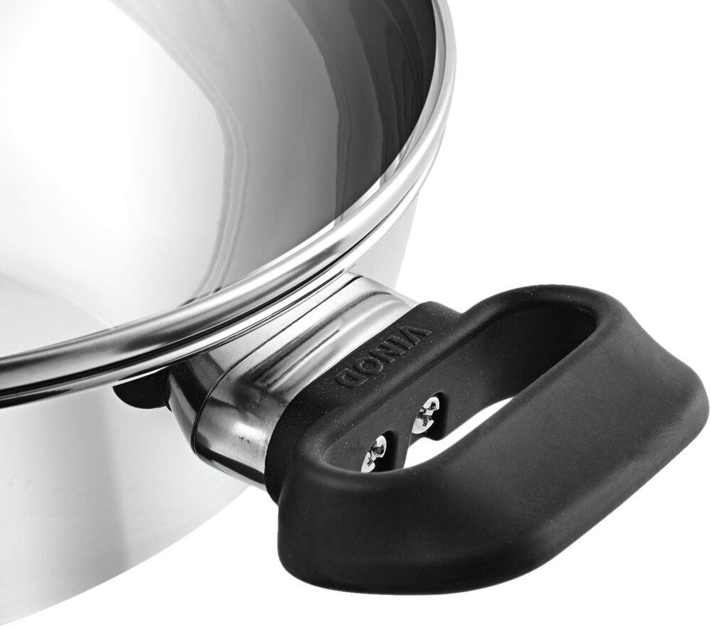 Vinod Kadhai de aço inoxidável | Wok Deluxe com tampa de vid... - Image 7