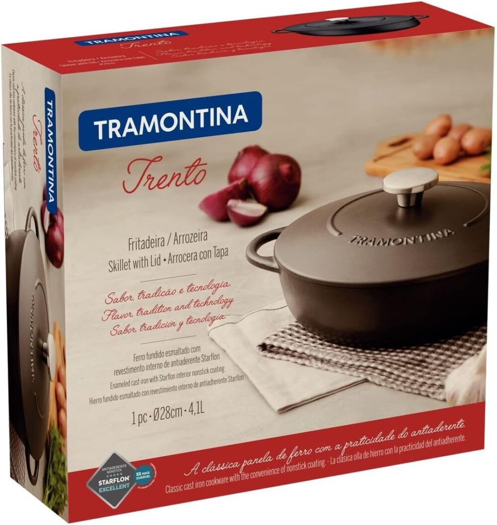Fritadeira Tramontina Trento em Ferro Esmaltado com Revestim... - Image 2