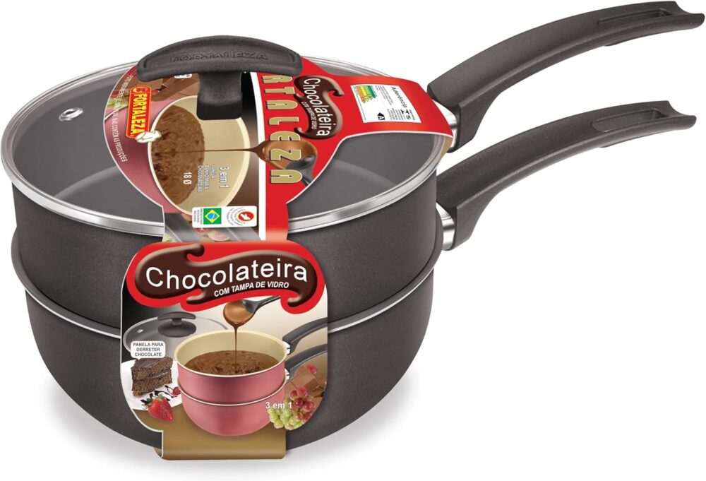 CHOCOLATEIRA 18 CM - 3x1 BLACK C/TPA VIDRO - Image 2