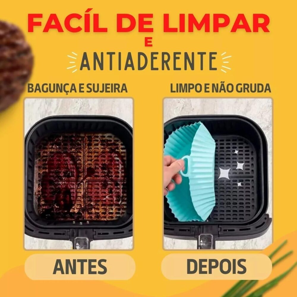 Kit Com 6 Formas de Silicone Reutilizável Cesta Redonda de S... - Image 3