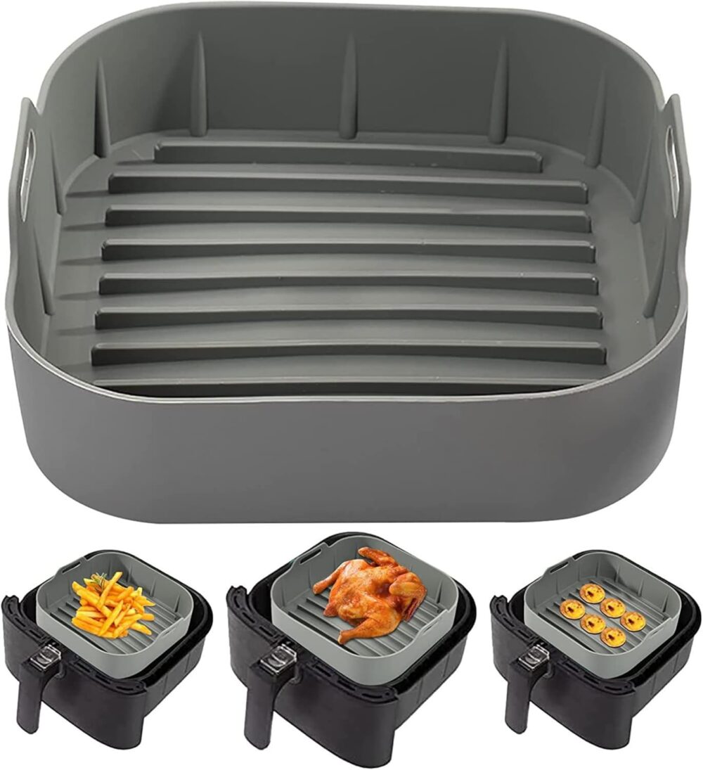 TICKH Formade Silicone Quadrada para Airfryer 18,5x18,5x6cm ... - Image 3
