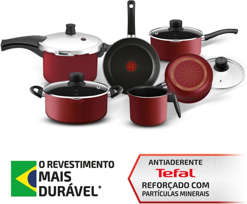 Jogo de Panelas Antiaderente Rochedo Limpa Fácil com 6 peças... - Image 3