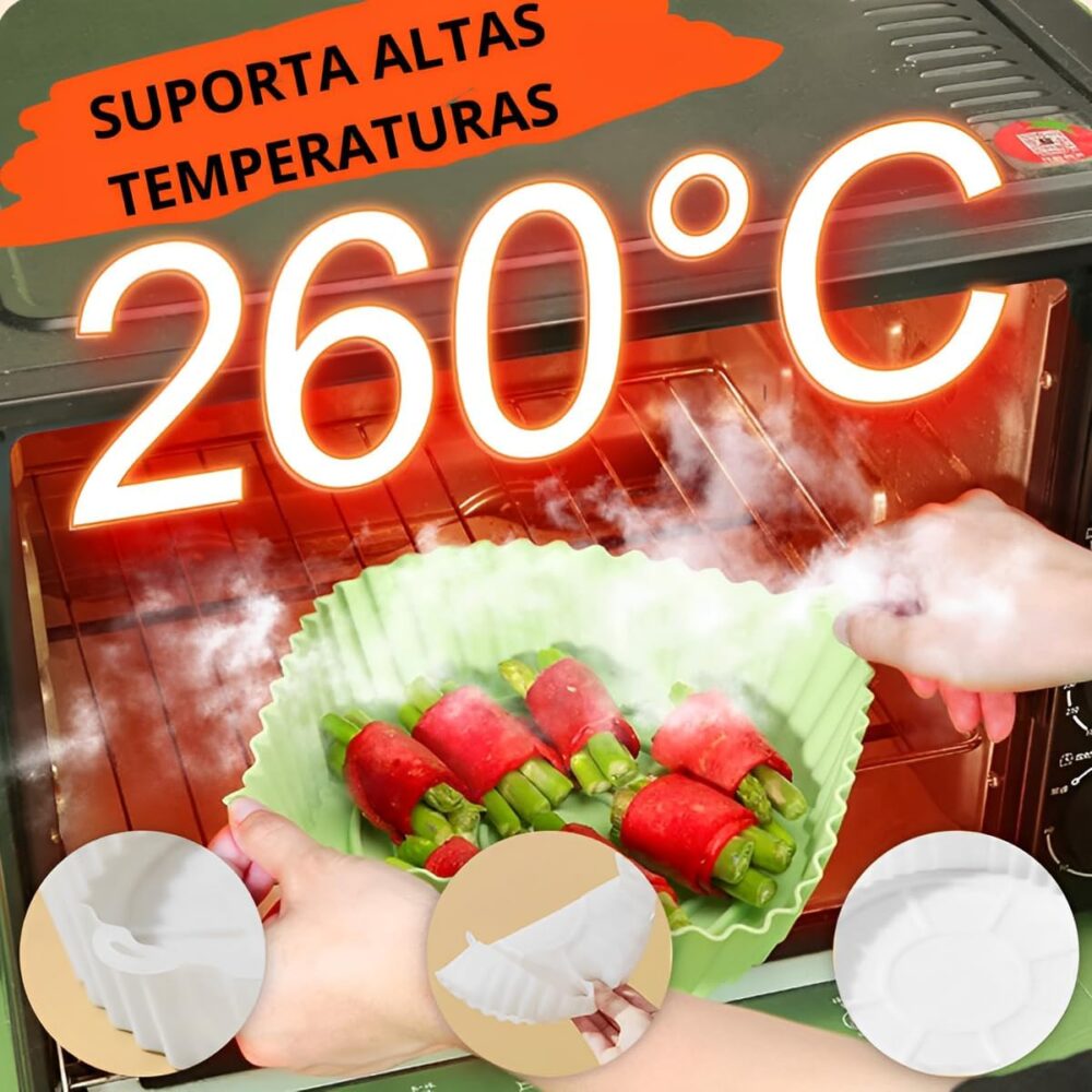 Kit 6 Peças Formas De Silicone Reutilizável Para Air Fryer T... - Image 6
